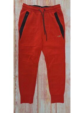 American Eagle Mens Red Jogger Pants Small With Zipper Pockets